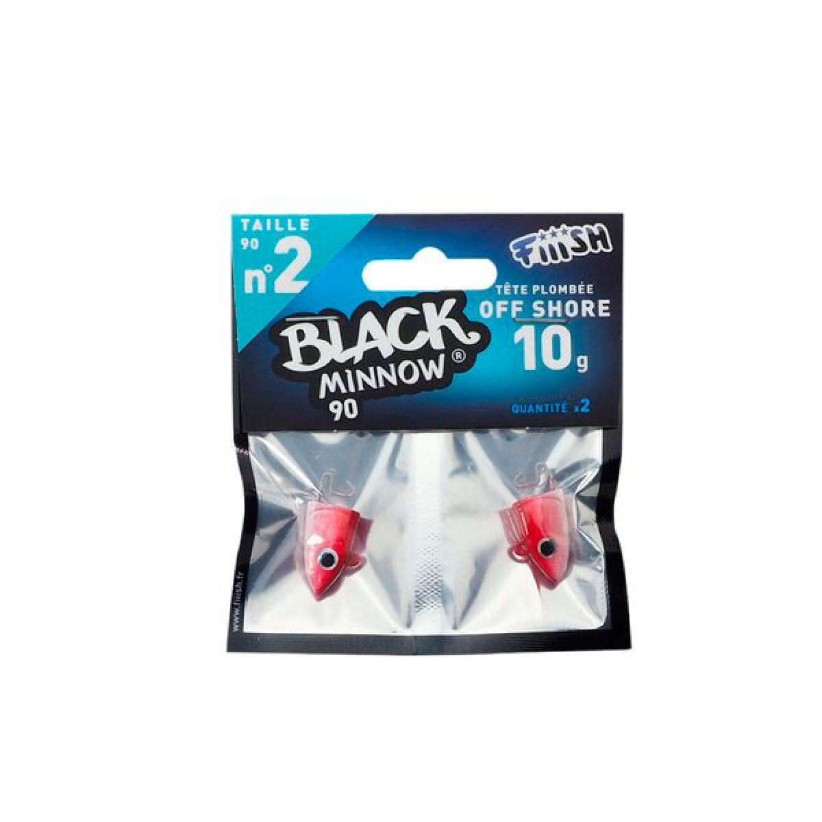 Cabeza Plomada Black Minnow 90 Roja - Imagen 1