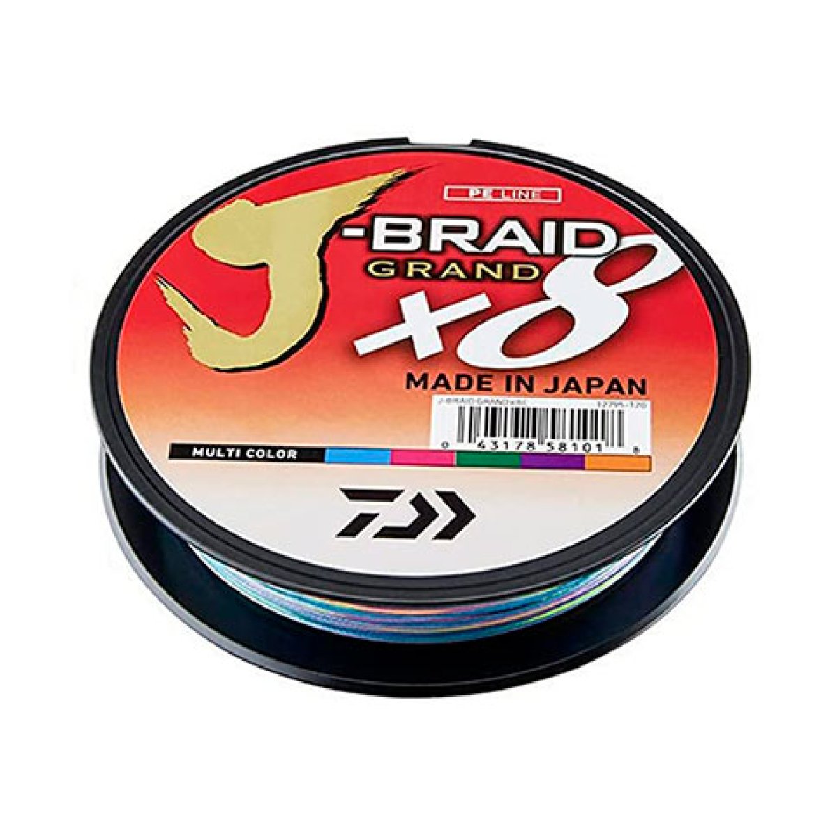 Trenzado Daiwa  J-Braid Grand X8 500M Multicolor - Imagen 1