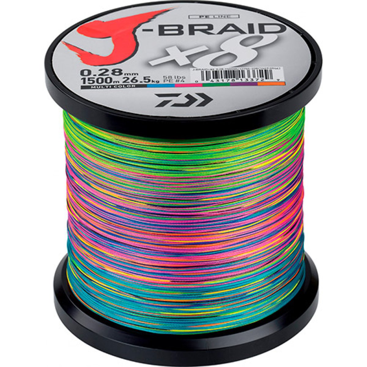 Trenzado Daiwa J-Braid X8 1500M Multicolor - Imagen 1